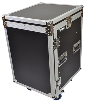 Cobra Rack Flight Case – 10U Sloping Top, 12U Bottom Space for Audio Gear